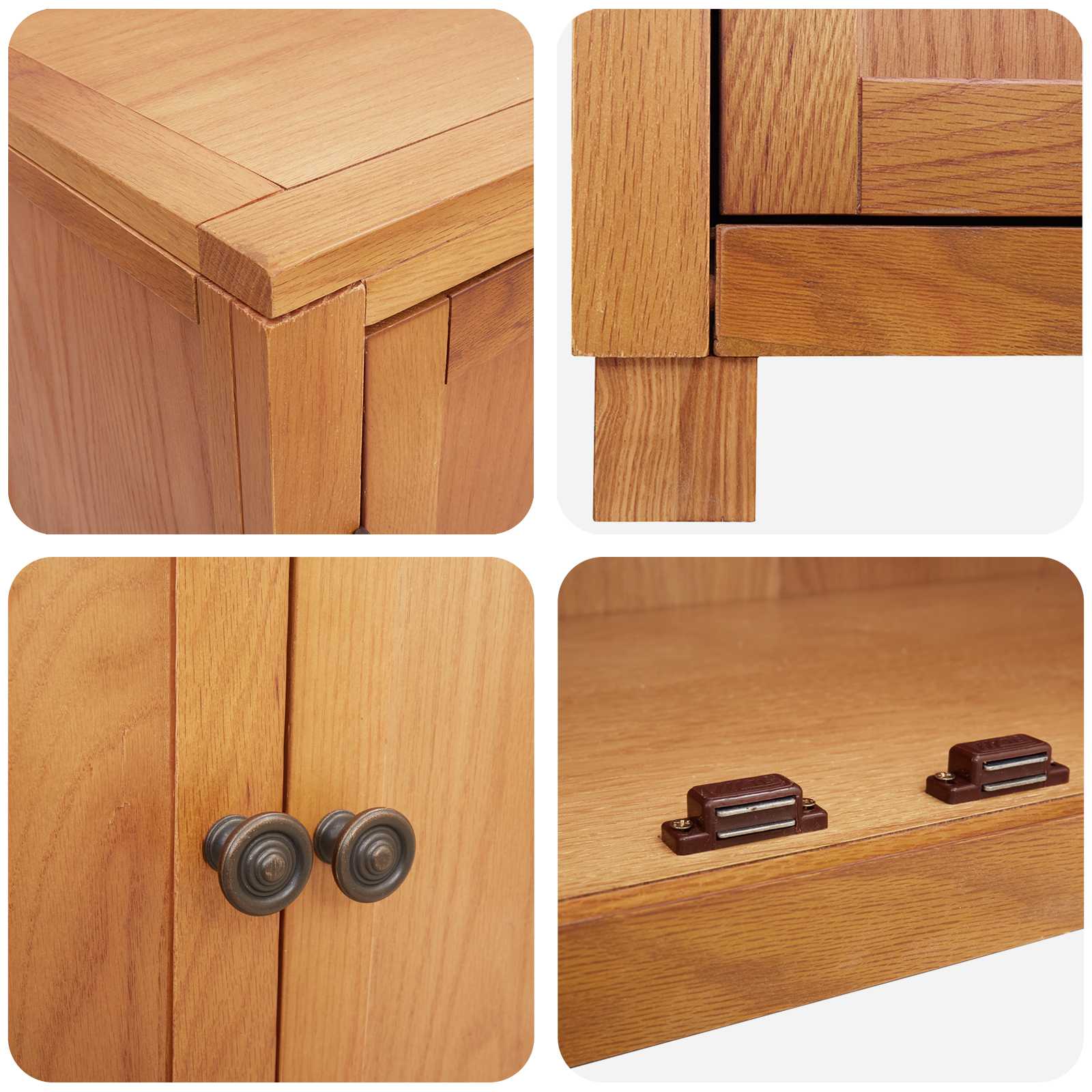 Opslagmeubel Set met opslag met de deur Bruin Bewerkt hout is nu te koop bij PeponiXL, paradijselijk wonen!