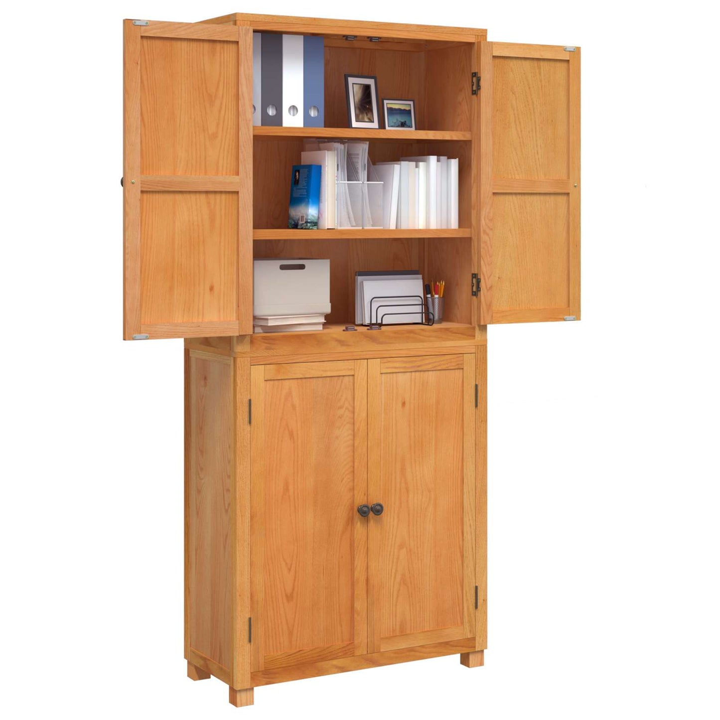 Opslagmeubel Set met opslag met de deur Bruin Bewerkt hout is nu te koop bij PeponiXL, paradijselijk wonen!