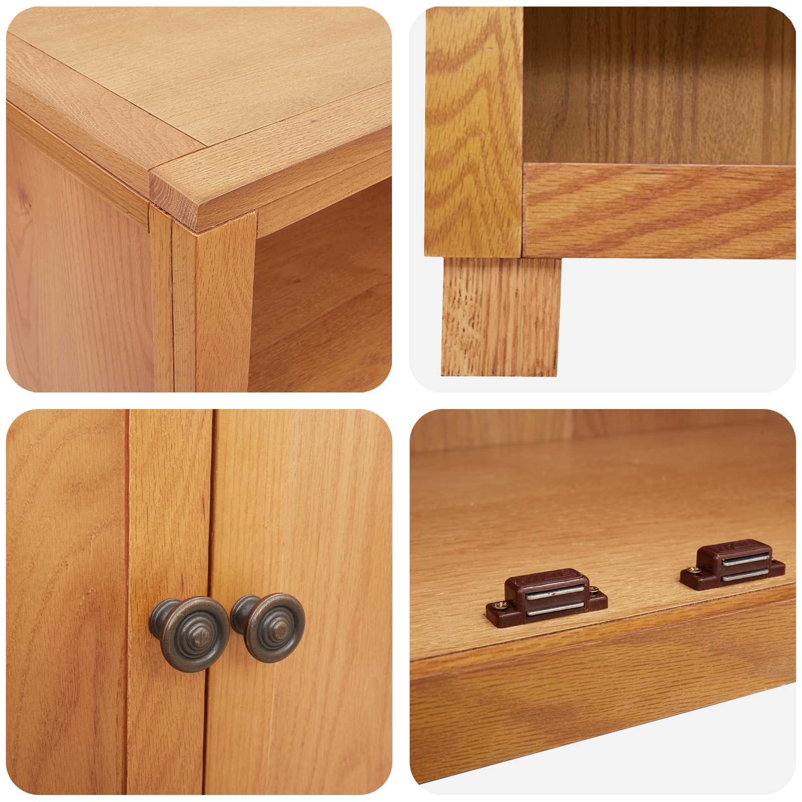 Opslagmeubel Set met opslag met de deur Bruin Bewerkt hout is nu te koop bij PeponiXL, paradijselijk wonen!
