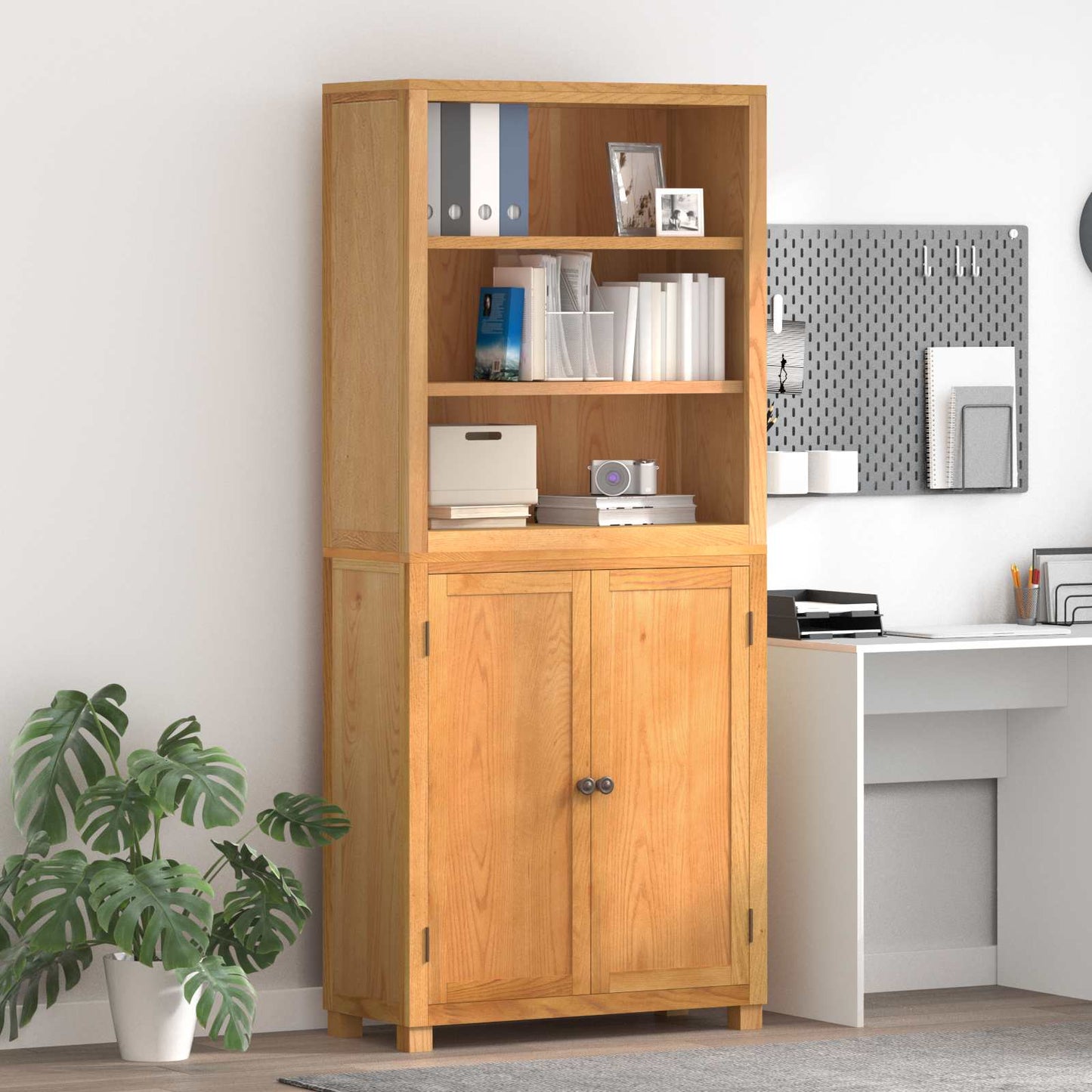 Opslagmeubel Set met opslag met de deur Bruin Bewerkt hout is nu te koop bij PeponiXL, paradijselijk wonen!