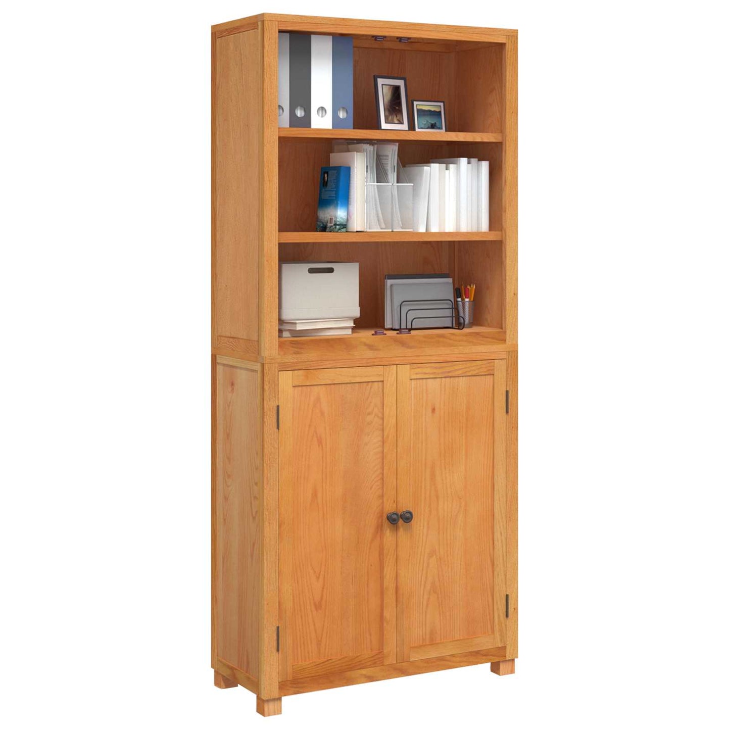 Opslagmeubel Set met opslag met de deur Bruin Bewerkt hout is nu te koop bij PeponiXL, paradijselijk wonen!