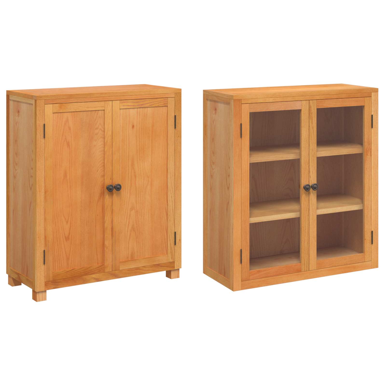 Opslagmeubel Set met plank 2 pcs Naturel Engineered wood en eik is nu te koop bij PeponiXL, paradijselijk wonen!