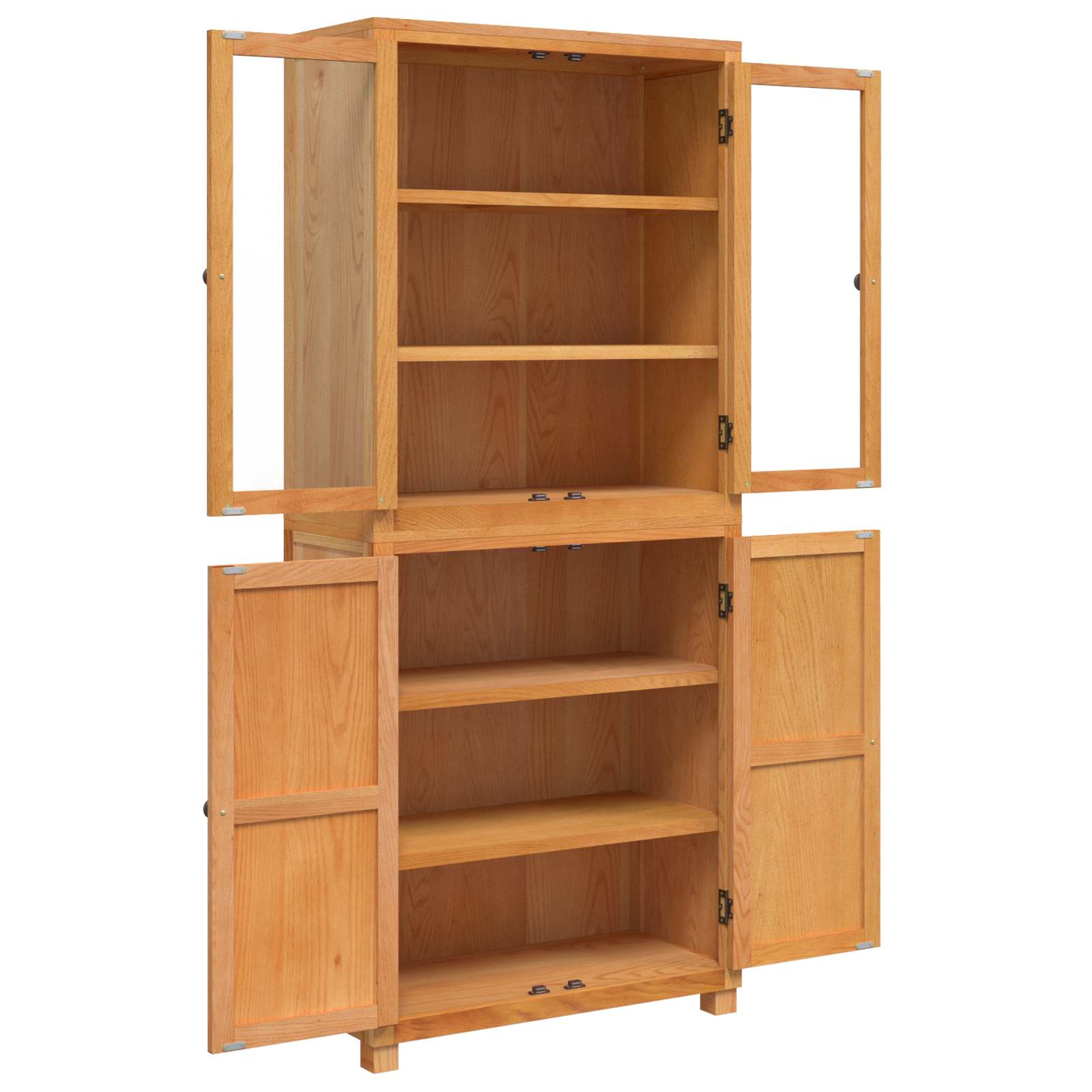 Opslagmeubel Set met plank 2 pcs Naturel Engineered wood en eik is nu te koop bij PeponiXL, paradijselijk wonen!