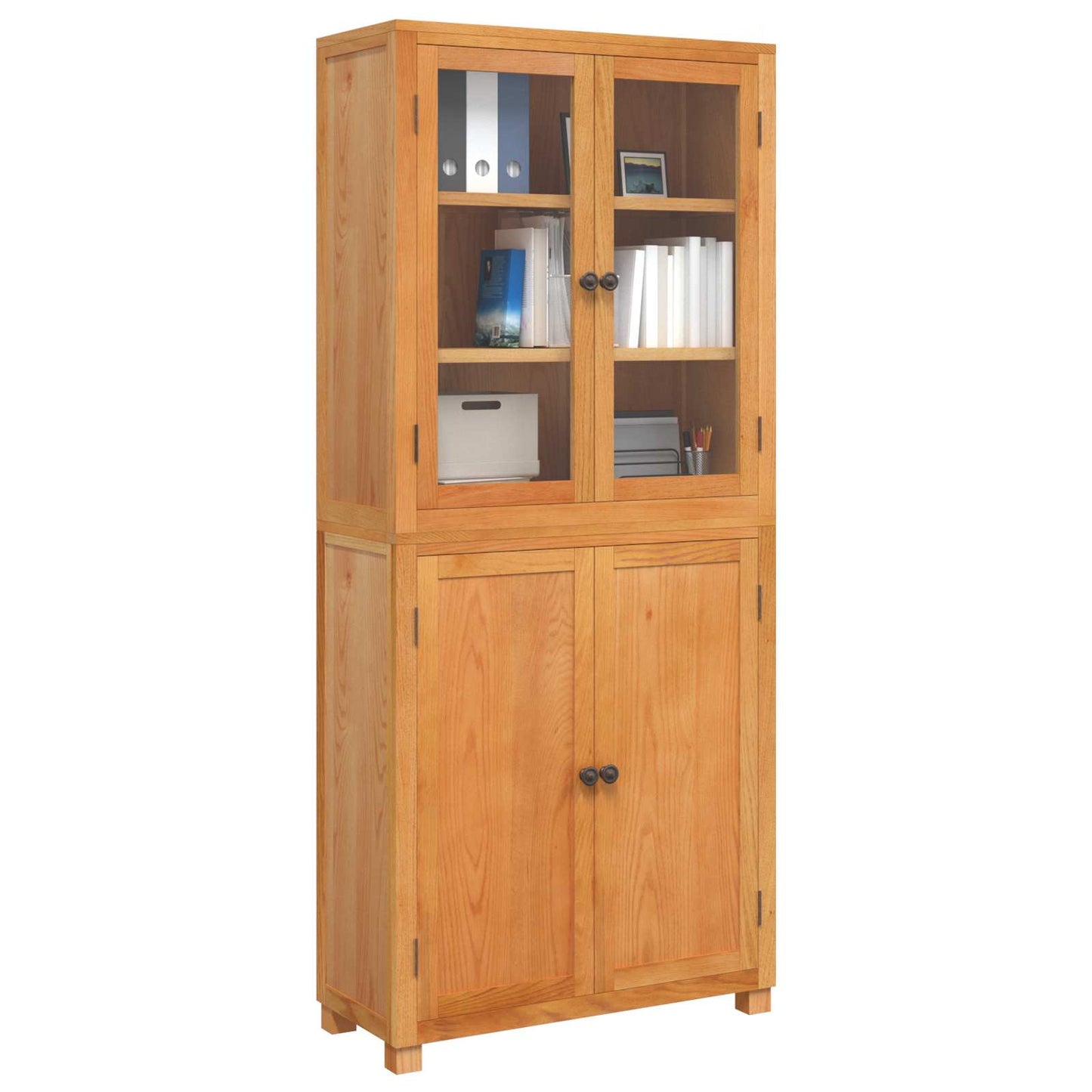 Opslagmeubel Set met plank 2 pcs Naturel Engineered wood en eik is nu te koop bij PeponiXL, paradijselijk wonen!