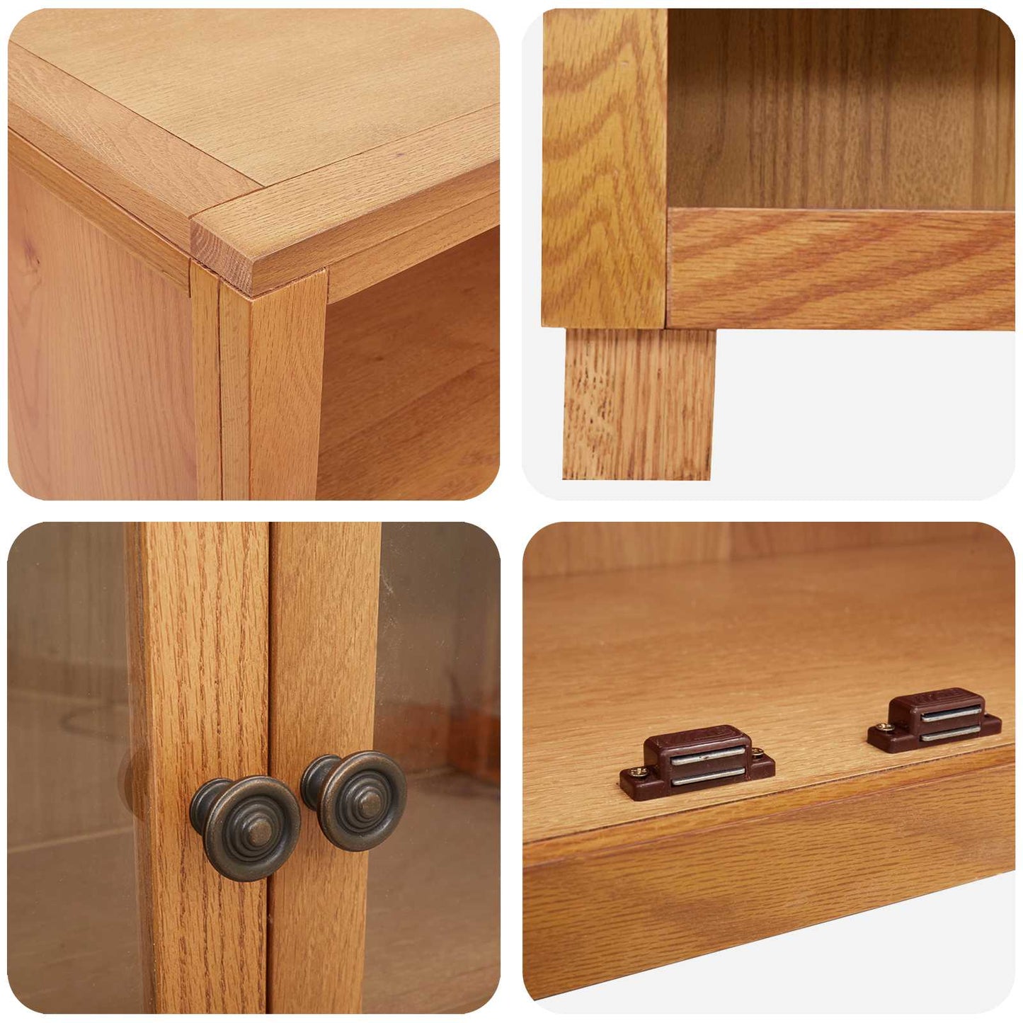 Opslagmeubel Set met opslag met de deur Bruin Bewerkt hout is nu te koop bij PeponiXL, paradijselijk wonen!