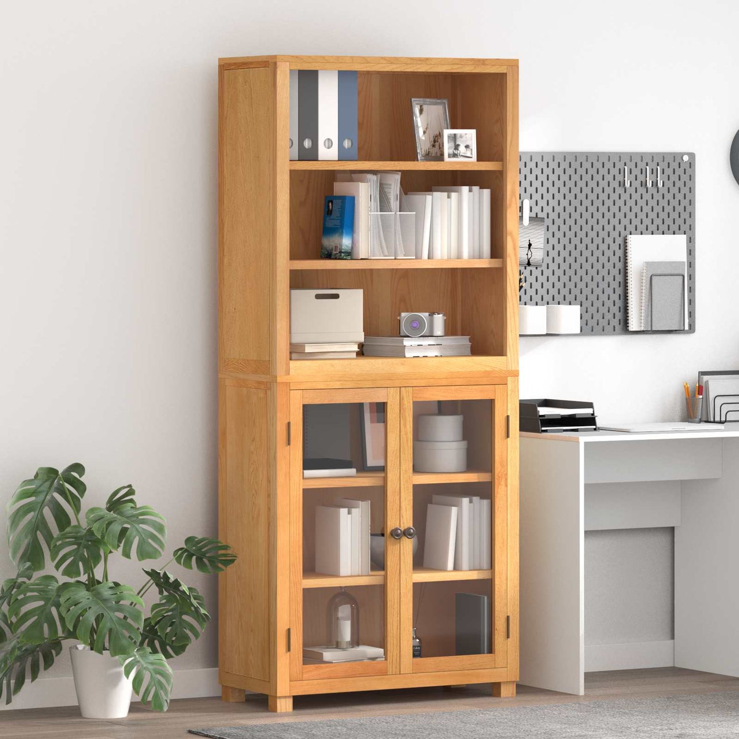 Opslagmeubel Set met opslag met de deur Bruin Bewerkt hout is nu te koop bij PeponiXL, paradijselijk wonen!