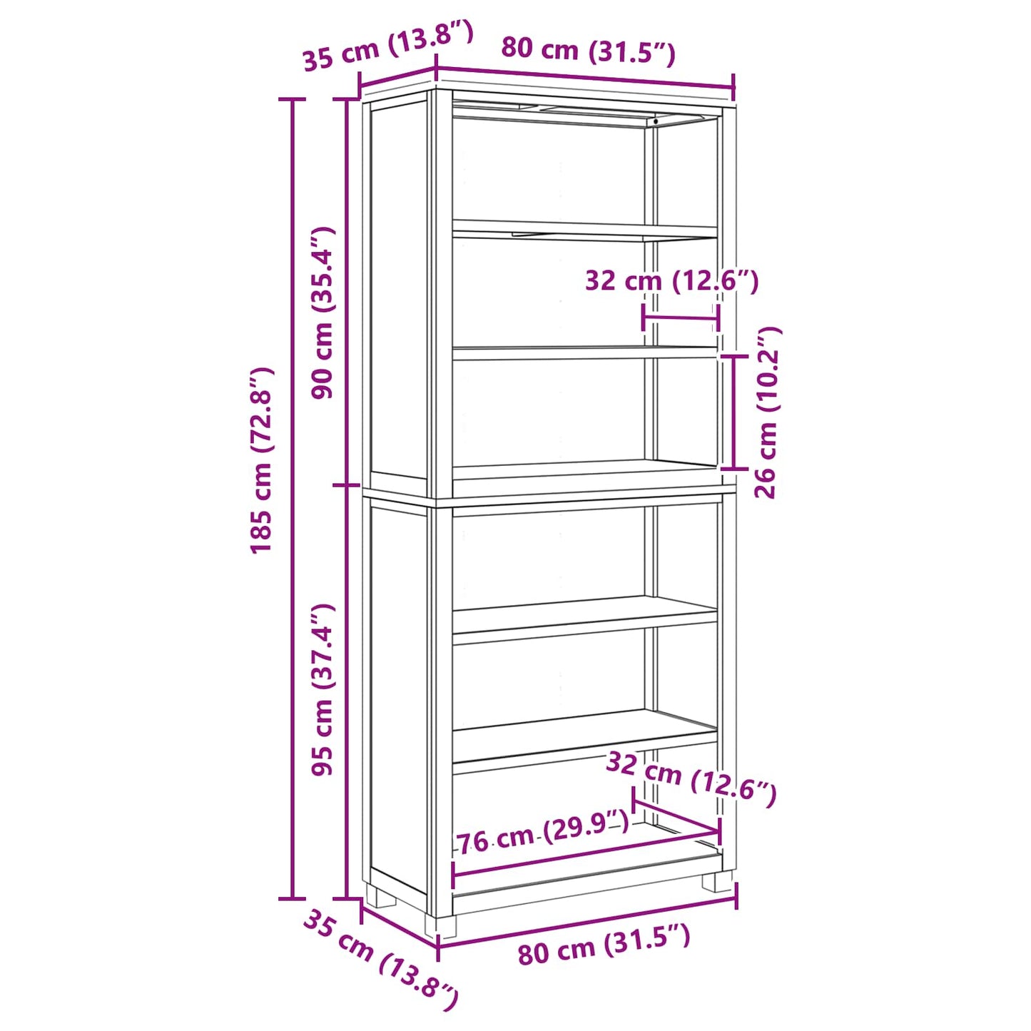 Opslagmeubel Set met opslag Bruin Bewerkt hout is nu te koop bij PeponiXL, paradijselijk wonen!
