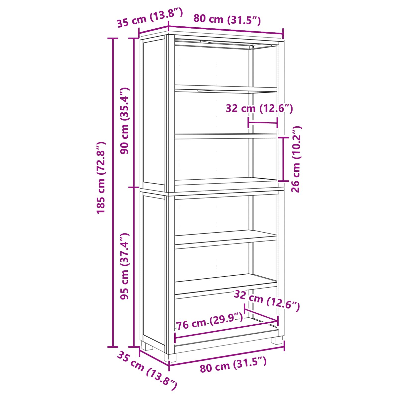 Opslagmeubel Set met opslag Bruin Bewerkt hout is nu te koop bij PeponiXL, paradijselijk wonen!