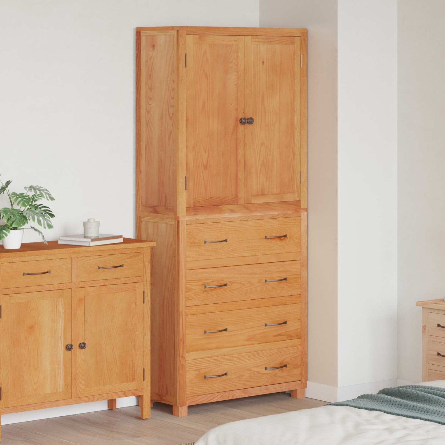 Opslagmeubel Set met lade met opslag Bruin Bewerkt hout is nu te koop bij PeponiXL, paradijselijk wonen!