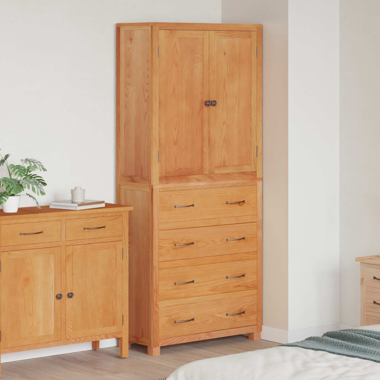 Opslagmeubel Set met lade met opslag Bruin Bewerkt hout is nu te koop bij PeponiXL, paradijselijk wonen!