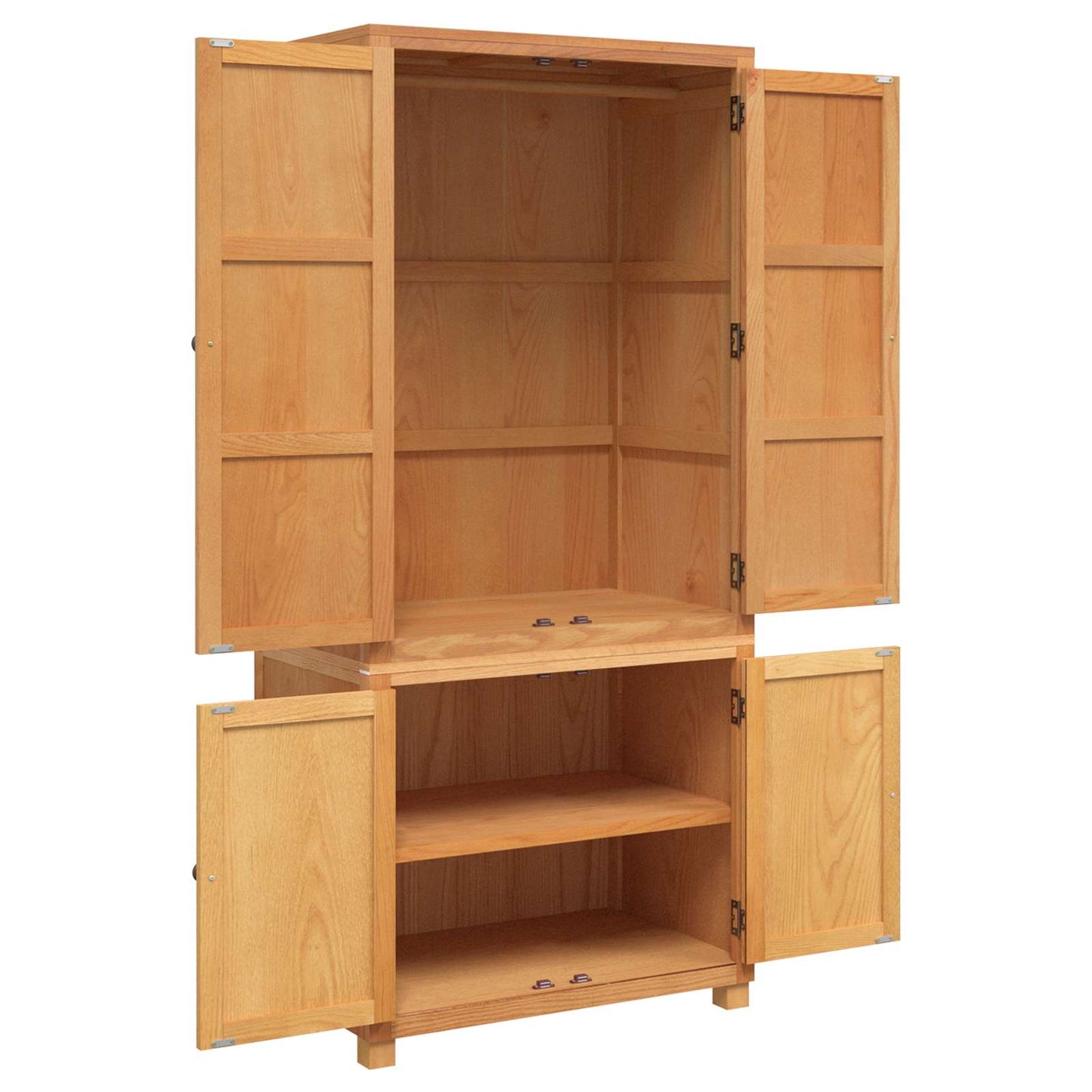 Opslagmeubel Set met opslag met de deur Bruin Bewerkt hout is nu te koop bij PeponiXL, paradijselijk wonen!