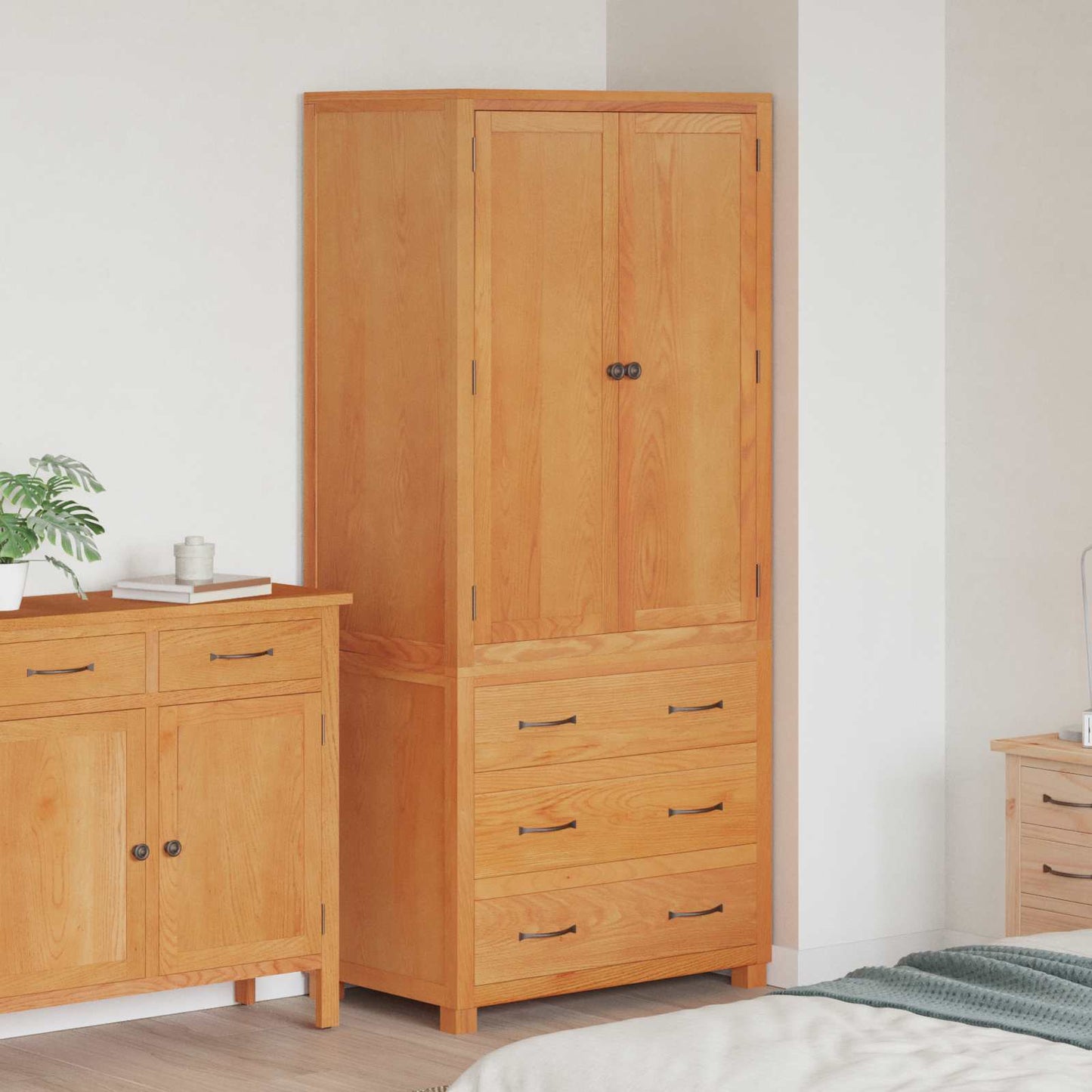 Opslagmeubel Set met lade met opslag Bruin Bewerkt hout is nu te koop bij PeponiXL, paradijselijk wonen!