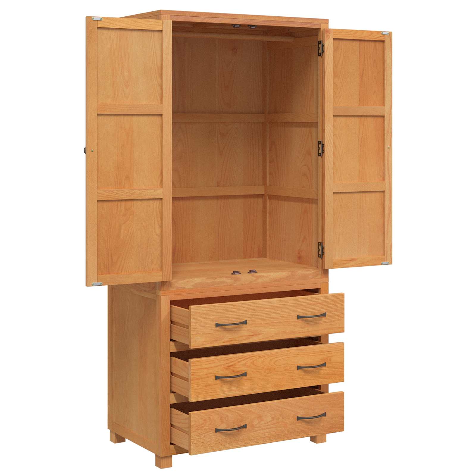 Opslagmeubel Set met lade met opslag Bruin Bewerkt hout is nu te koop bij PeponiXL, paradijselijk wonen!
