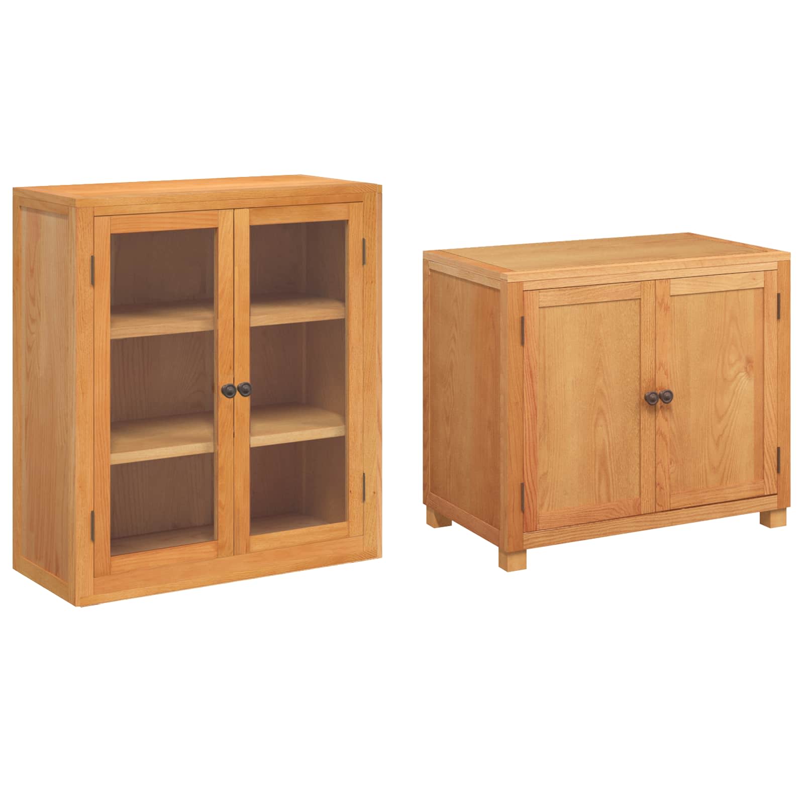 Opslagmeubel Set met opslag met de deur Bruin Bewerkt hout is nu te koop bij PeponiXL, paradijselijk wonen!