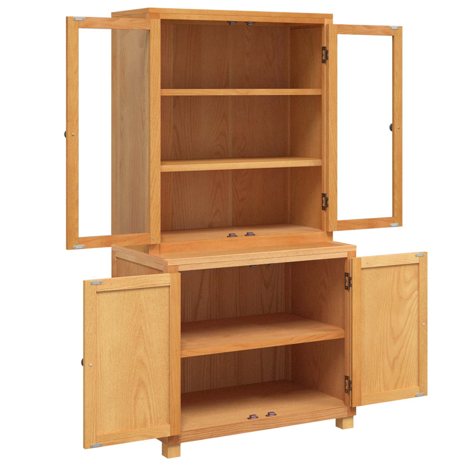 Opslagmeubel Set met opslag met de deur Bruin Bewerkt hout is nu te koop bij PeponiXL, paradijselijk wonen!