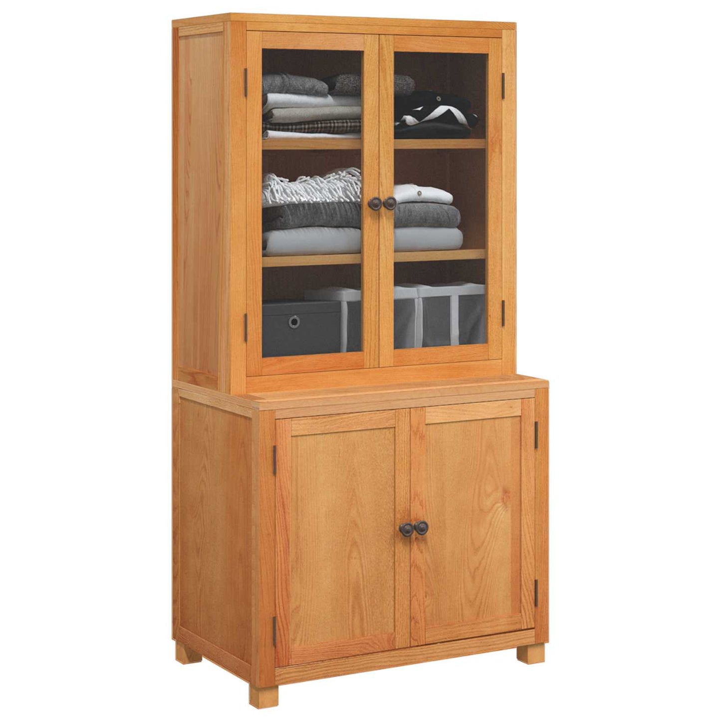 Opslagmeubel Set met opslag met de deur Bruin Bewerkt hout is nu te koop bij PeponiXL, paradijselijk wonen!