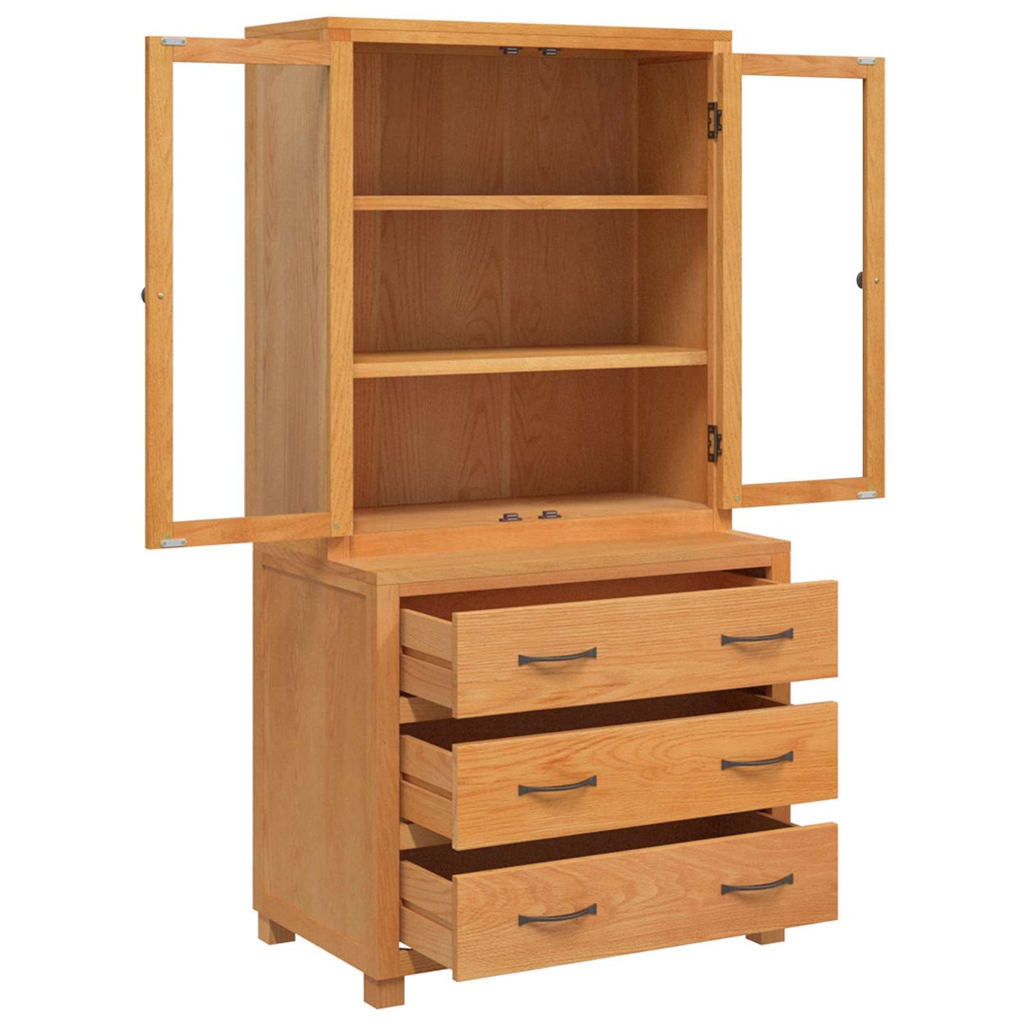Opslagmeubel Set met lade met opslag Bruin Bewerkt hout is nu te koop bij PeponiXL, paradijselijk wonen!