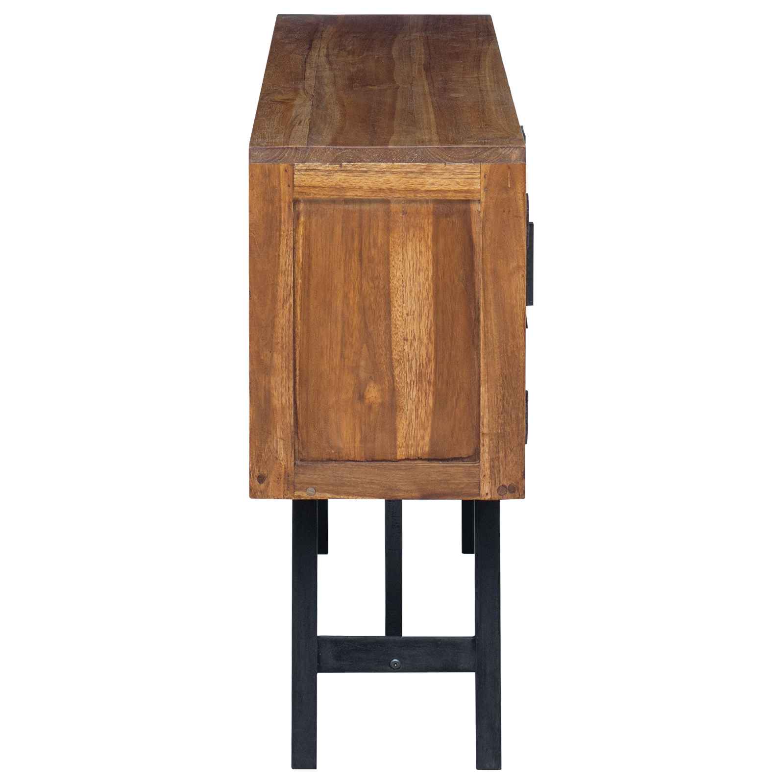 TV-standaard met lade Naturel 110 x 30 x 75 cm Massief Teakhout is nu te koop bij PeponiXL, paradijselijk wonen!