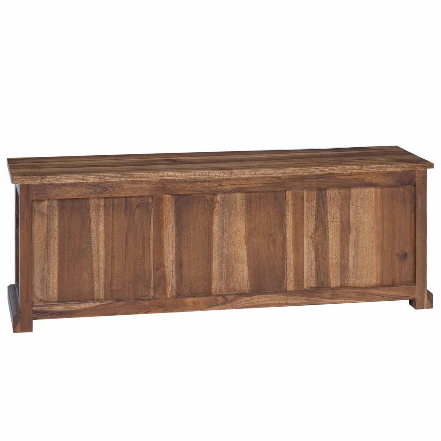 TV-standaard met lade Naturel 110 x 30 x 40 cm Massief Teakhout is nu te koop bij PeponiXL, paradijselijk wonen!