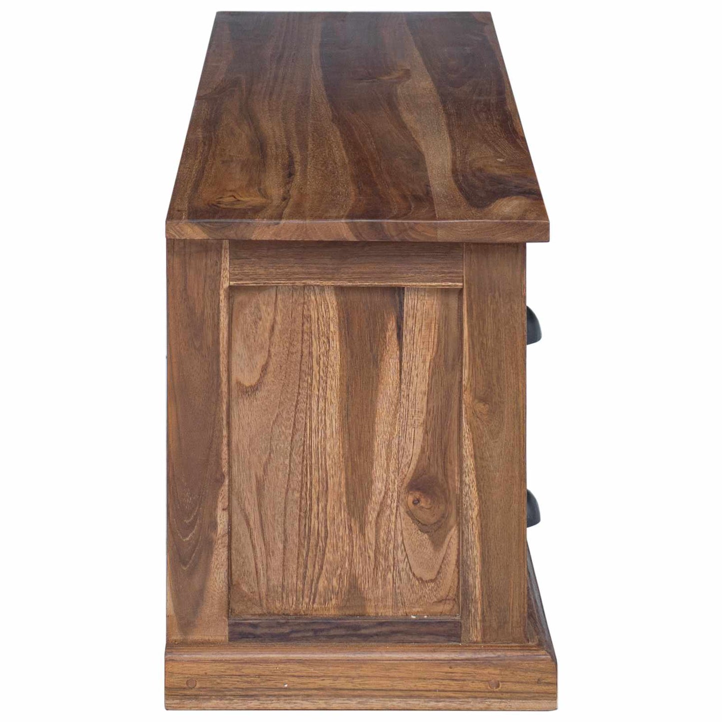 TV-standaard met lade Naturel 110 x 30 x 40 cm Massief Teakhout is nu te koop bij PeponiXL, paradijselijk wonen!
