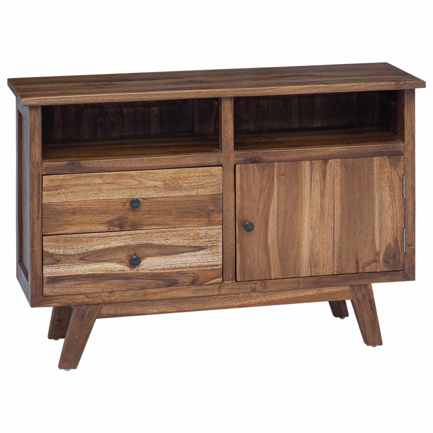 Dressoir met lade Naturel 100 x 30 x 68 cm Massief Teakhout is nu te koop bij PeponiXL, paradijselijk wonen!