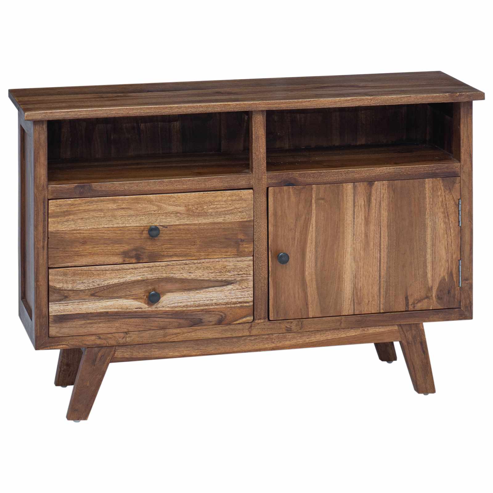 Dressoir met lade Naturel 100 x 30 x 68 cm Massief Teakhout is nu te koop bij PeponiXL, paradijselijk wonen!