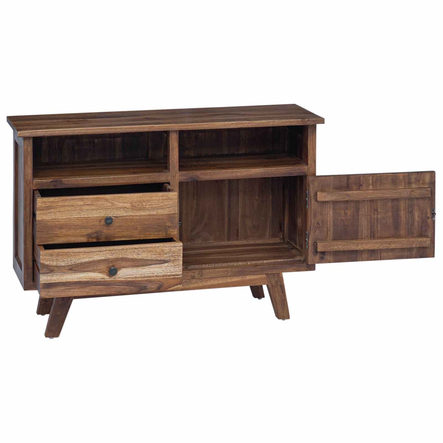 Dressoir met lade Naturel 100 x 30 x 68 cm Massief Teakhout is nu te koop bij PeponiXL, paradijselijk wonen!
