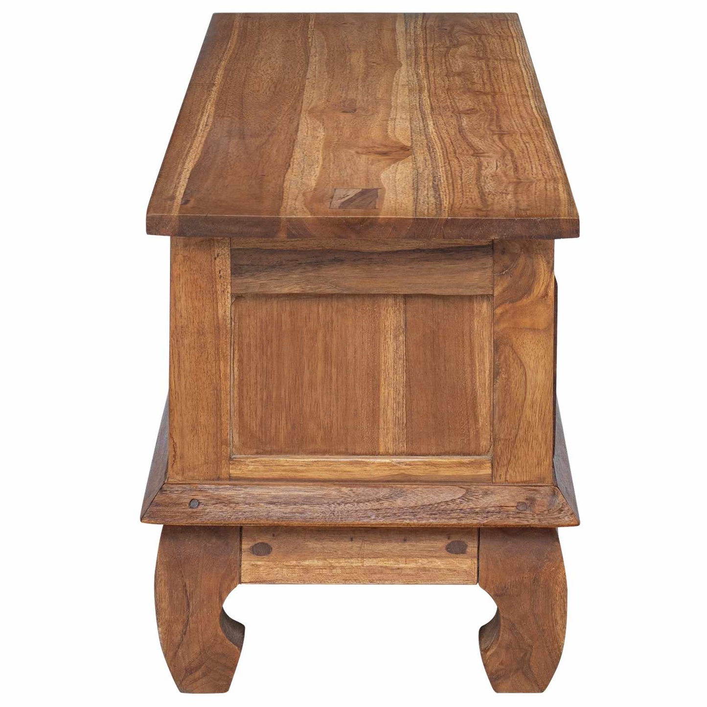 TV-standaard met lade Naturel 110 x 35 x 40 cm Massief Teakhout is nu te koop bij PeponiXL, paradijselijk wonen!