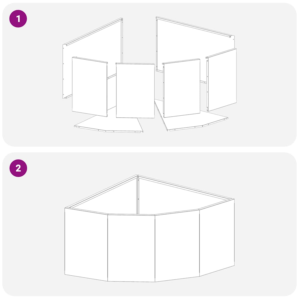 Hoek Plantbak Wit 60 x 60 x 35 cm Staal is nu te koop bij PeponiXL, paradijselijk wonen!