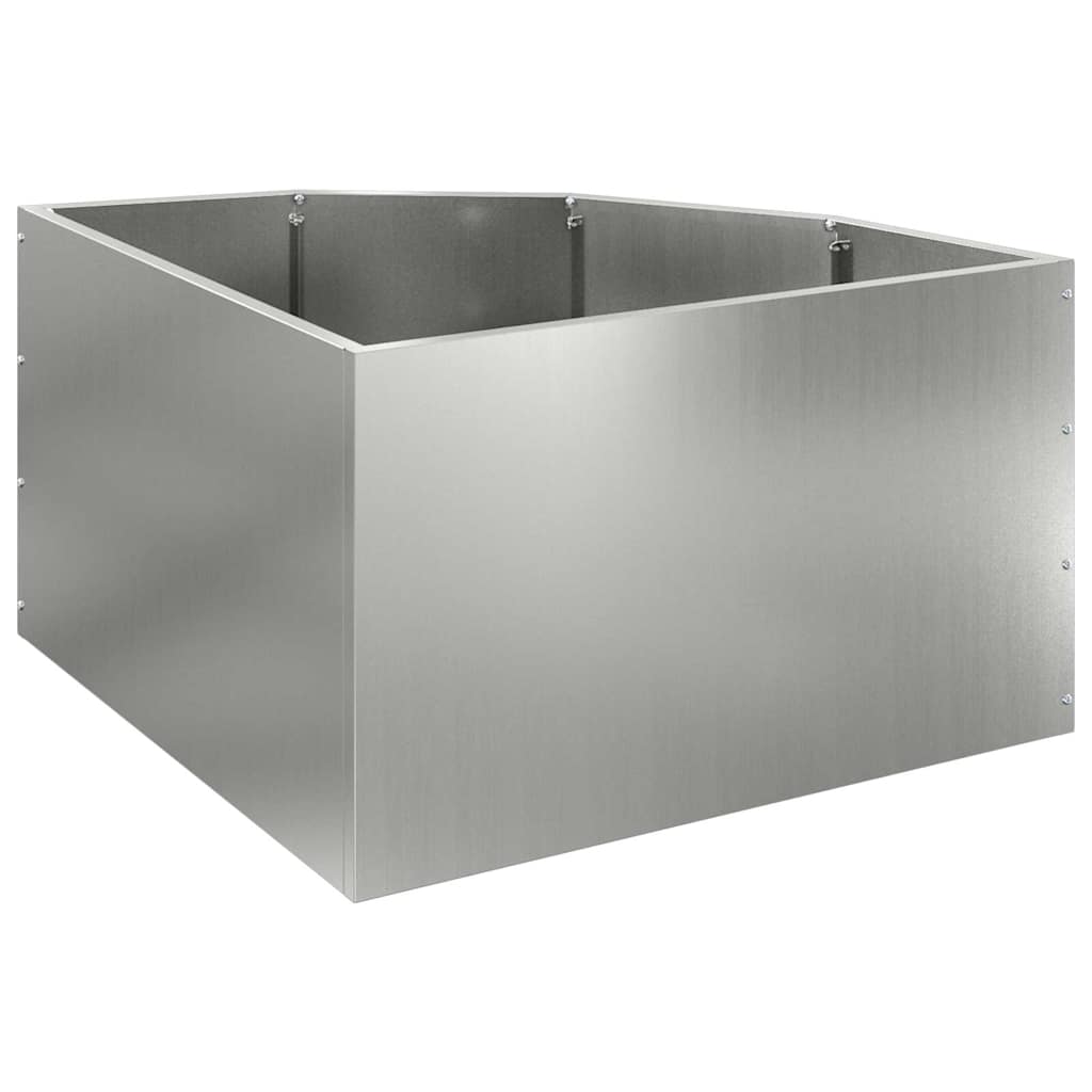 Hoek Plantbak Zilver 60 x 60 x 35 cm Gegalvaniseerd staal is nu te koop bij PeponiXL, paradijselijk wonen!