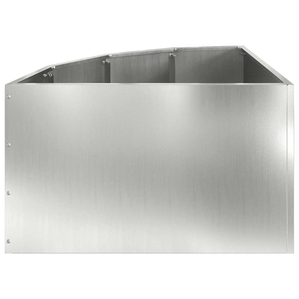 Hoek Plantbak Zilver 60 x 60 x 35 cm Gegalvaniseerd staal is nu te koop bij PeponiXL, paradijselijk wonen!