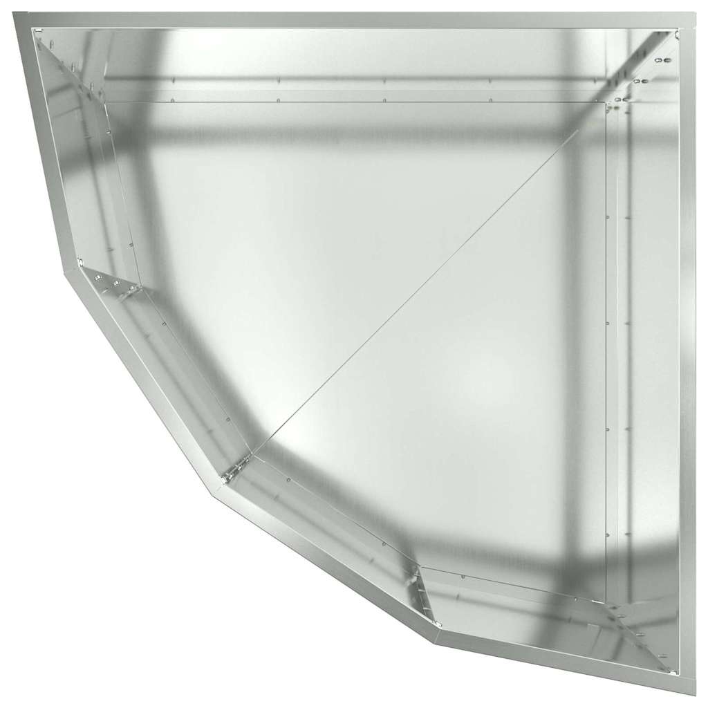 Hoek Plantbak Zilver 60 x 60 x 35 cm Gegalvaniseerd staal is nu te koop bij PeponiXL, paradijselijk wonen!