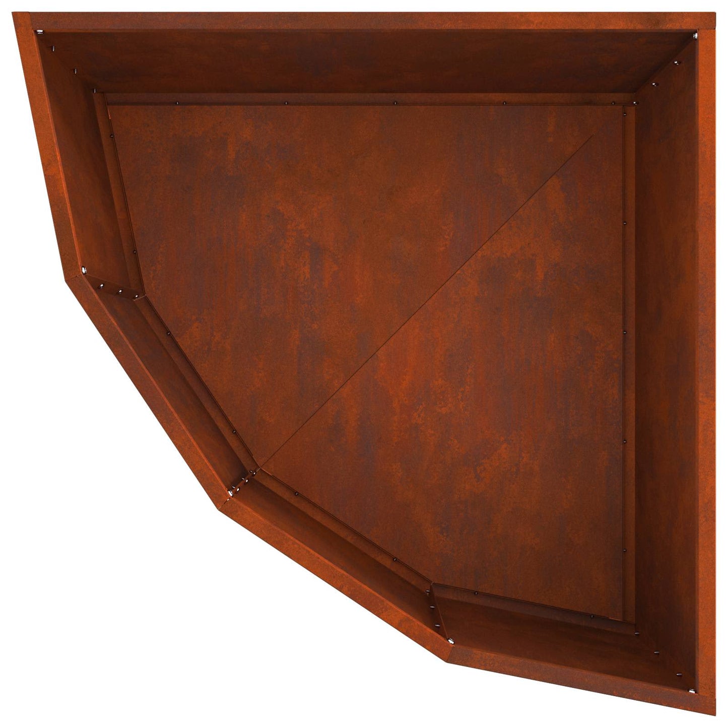 Hoek Plantbak Roestig 60 x 60 x 35 cm is nu te koop bij PeponiXL, paradijselijk wonen!