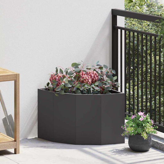 Hoek Plantbak Zwart 45 x 45 x 35 cm Staal is nu te koop bij PeponiXL, paradijselijk wonen!