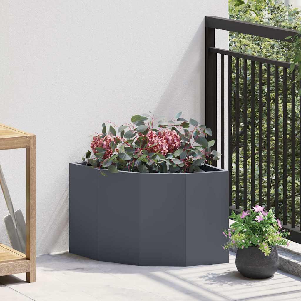 Hoek Plantbak Antraciet 45 x 45 x 35 cm Staal is nu te koop bij PeponiXL, paradijselijk wonen!