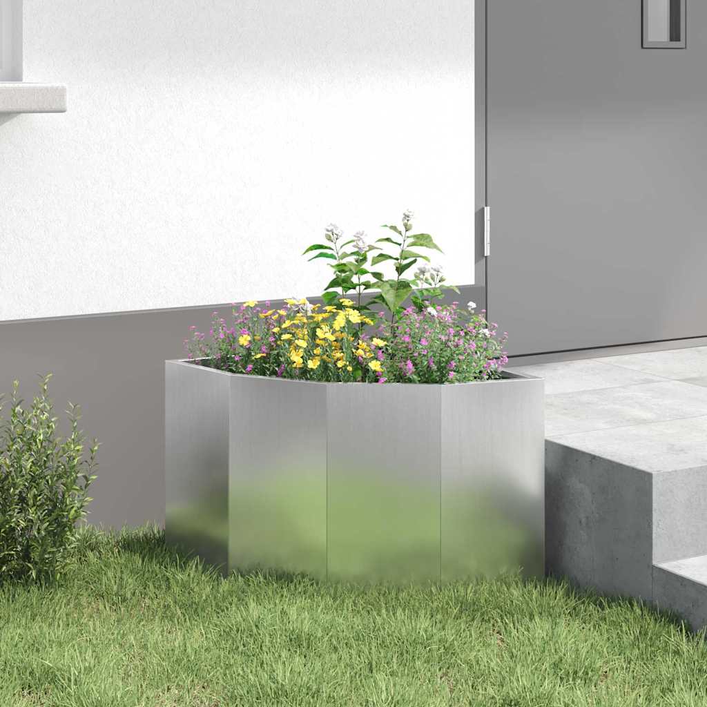 Hoek Plantbak Zilver 45 x 45 x 35 cm Gegalvaniseerd staal is nu te koop bij PeponiXL, paradijselijk wonen!