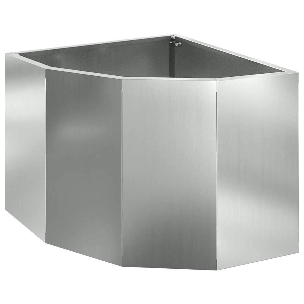 Hoek Plantbak Zilver 45 x 45 x 35 cm Gegalvaniseerd staal is nu te koop bij PeponiXL, paradijselijk wonen!