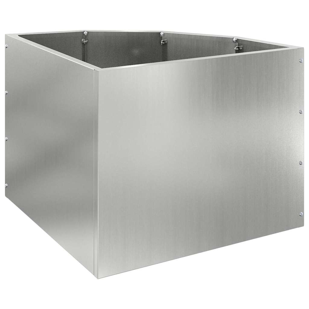 Hoek Plantbak Zilver 45 x 45 x 35 cm Gegalvaniseerd staal is nu te koop bij PeponiXL, paradijselijk wonen!