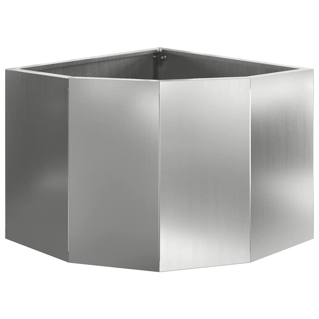 Hoek Plantbak Zilver 45 x 45 x 35 cm Gegalvaniseerd staal is nu te koop bij PeponiXL, paradijselijk wonen!