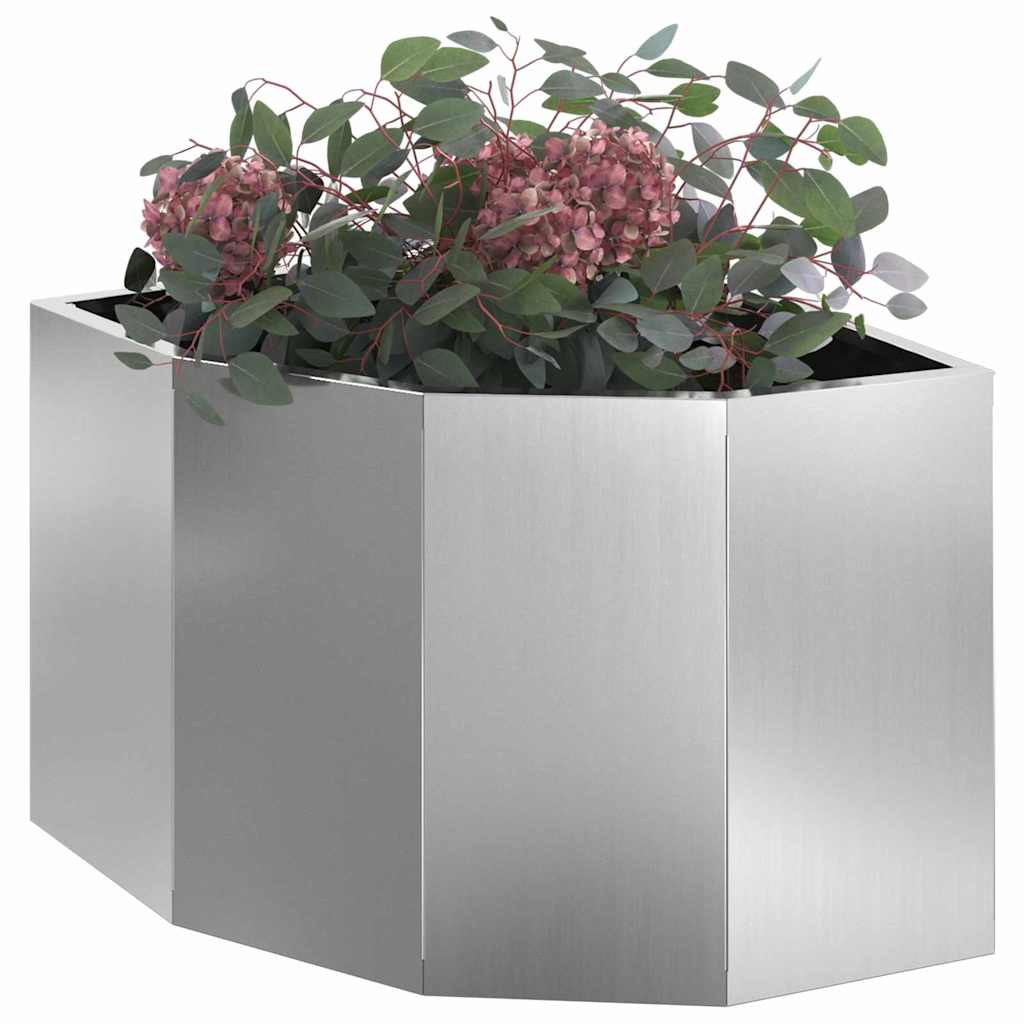 Hoek Plantbak Zilver 45 x 45 x 35 cm Gegalvaniseerd staal is nu te koop bij PeponiXL, paradijselijk wonen!