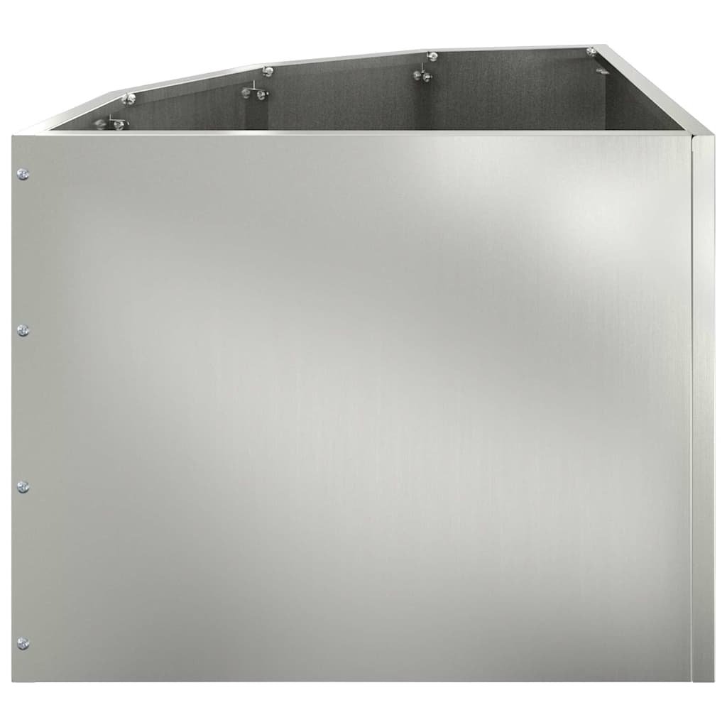 Hoek Plantbak Zilver 45 x 45 x 35 cm Gegalvaniseerd staal is nu te koop bij PeponiXL, paradijselijk wonen!