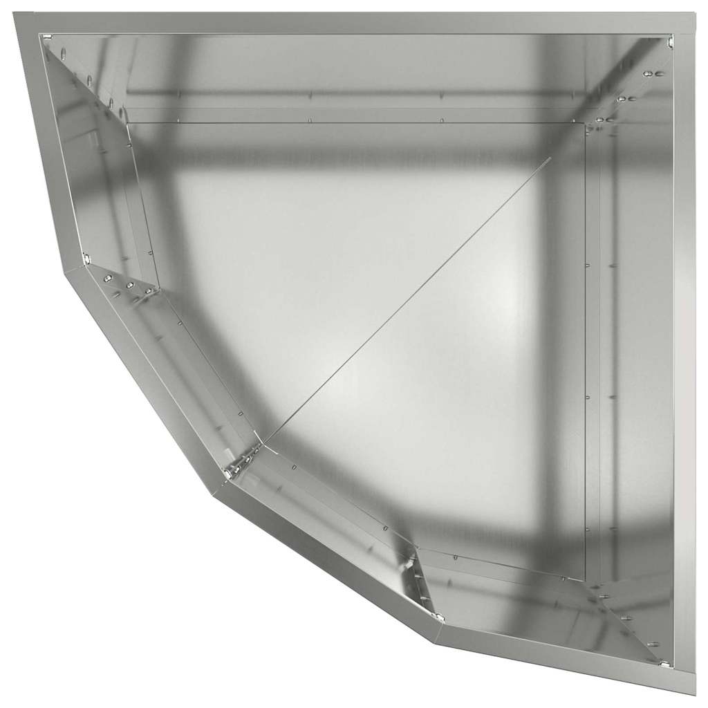 Hoek Plantbak Zilver 45 x 45 x 35 cm Gegalvaniseerd staal is nu te koop bij PeponiXL, paradijselijk wonen!