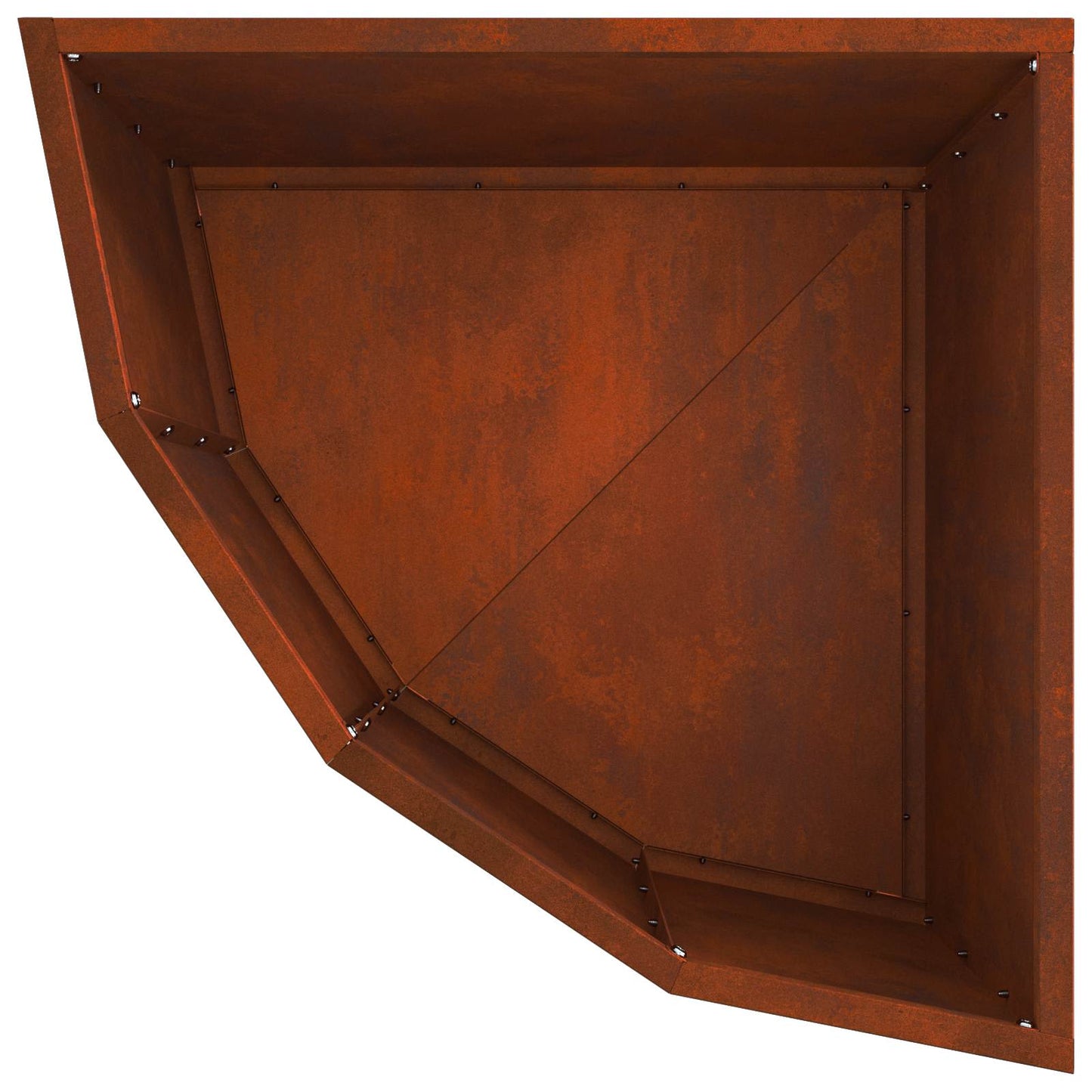 Hoek Plantbak Roestig 45 x 45 x 35 cm Cortenstaal is nu te koop bij PeponiXL, paradijselijk wonen!