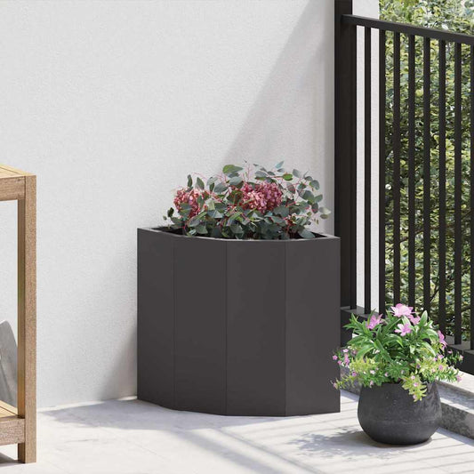 Hoek Plantbak Zwart 30 x 30 x 35 cm Staal is nu te koop bij PeponiXL, paradijselijk wonen!