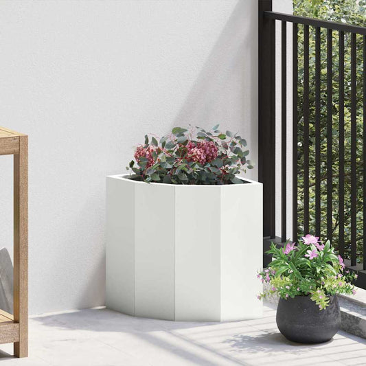 Hoek Plantbak Wit 30 x 30 x 35 cm Staal is nu te koop bij PeponiXL, paradijselijk wonen!