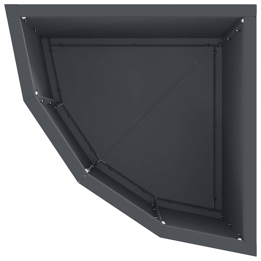 Hoek Plantbak Antraciet 30 x 30 x 35 cm Staal is nu te koop bij PeponiXL, paradijselijk wonen!