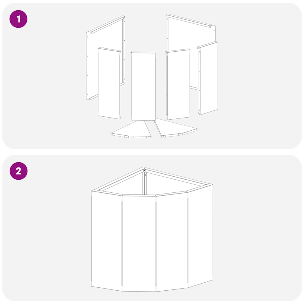 Hoek Plantbak Zilver 30 x 30 x 35 cm Gegalvaniseerd staal is nu te koop bij PeponiXL, paradijselijk wonen!