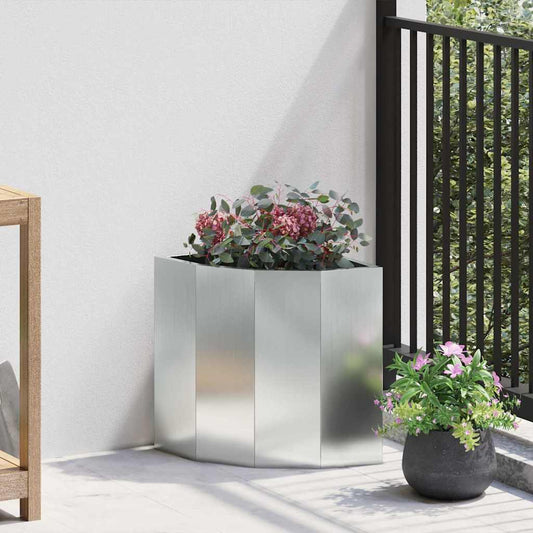 Hoek Plantbak Zilver 30 x 30 x 35 cm Gegalvaniseerd staal is nu te koop bij PeponiXL, paradijselijk wonen!