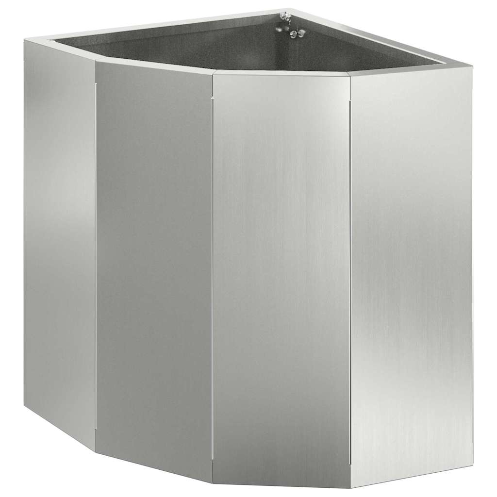 Hoek Plantbak Zilver 30 x 30 x 35 cm Gegalvaniseerd staal is nu te koop bij PeponiXL, paradijselijk wonen!