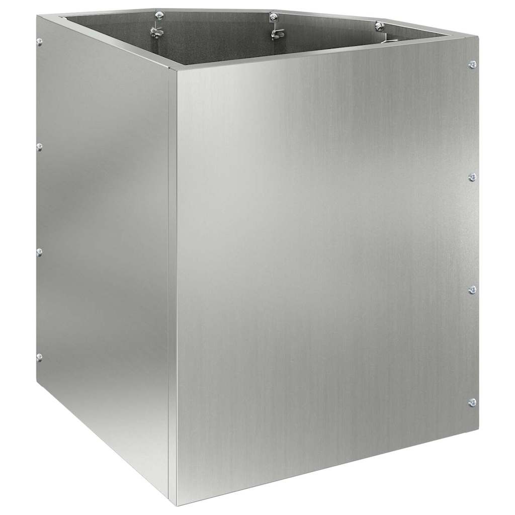 Hoek Plantbak Zilver 30 x 30 x 35 cm Gegalvaniseerd staal is nu te koop bij PeponiXL, paradijselijk wonen!